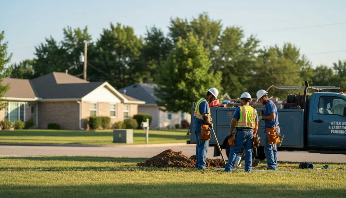 Residential water line and bathroom plumbing service in Tripoli, IA